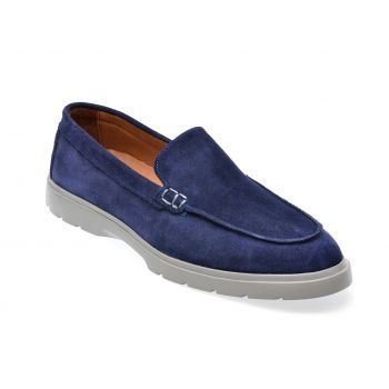 Mocasini casual GRYXX albastri, M7225, din piele intoarsa de firma originali