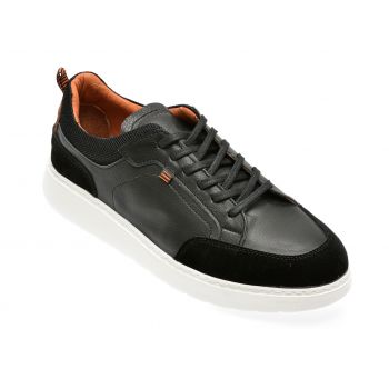 Pantofi casual GRYXX negri, M0910, din piele naturala de firma originali