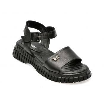 Sandale casual GRYXX negre, 2061311, din piele naturala