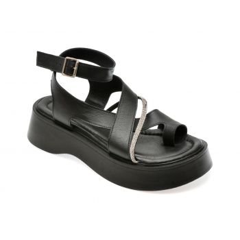 Sandale casual GRYXX negre, 471243, din piele naturala de firma originala