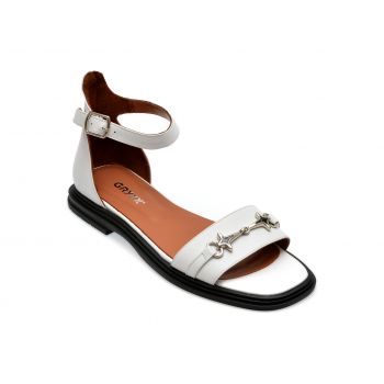 Sandale casual GRYXX albe, 9772402, din piele naturala