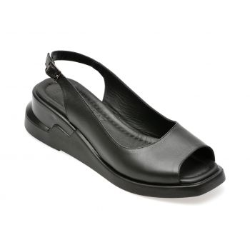 Sandale casual GRYXX negre, 161410, din piele naturala