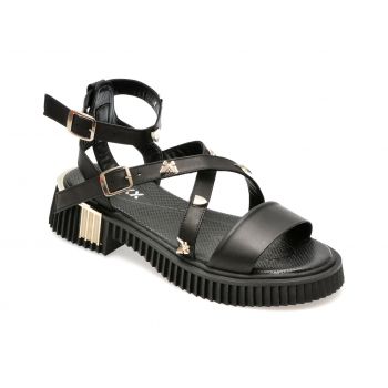 Sandale casual GRYXX negre, 484305, din piele naturala