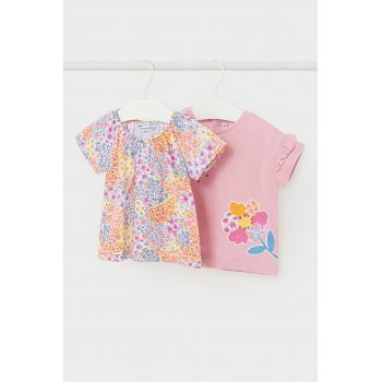 Set de tricouri cu imprimeu floral - 2 piese la reducere