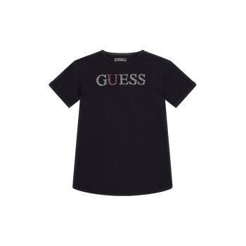 GUESS - Tricou regular fit cu aplicatii cu strasuri