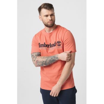 Tricou regular fit cu logo brodat