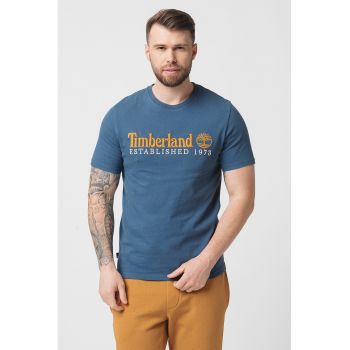 Tricou regular fit cu logo brodat