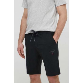 Aeronautica Militare pantaloni scurti barbati, culoarea negru