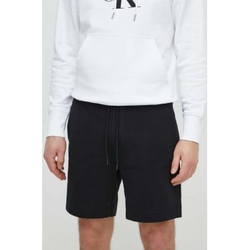 BOSS Orange pantaloni scurți din bumbac culoarea negru, melanj 50511726