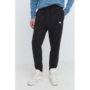 HUGO Blue pantaloni de trening din bumbac culoarea negru, uni, 50522360