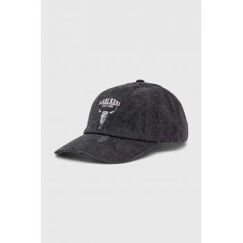 Karl Kani șapcă de baseball din bumbac culoarea gri, cu imprimeu ieftina