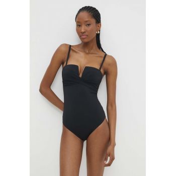 Answear Lab costum de baie dintr-o bucată culoarea negru, cupa rigidizata