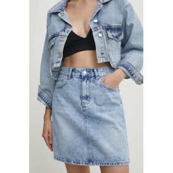 Answear Lab fusta jeans mini, drept