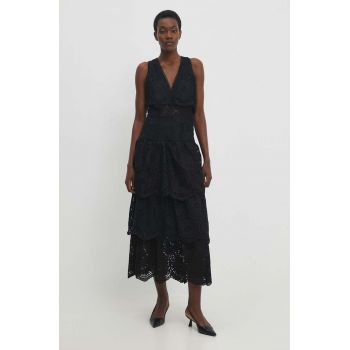 Answear Lab rochie culoarea negru, maxi, evazati