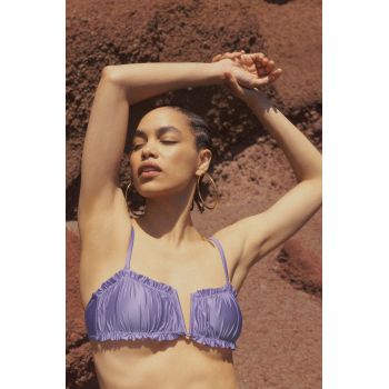 Answear Lab sutien de baie culoarea violet, cupa usor rigidizata