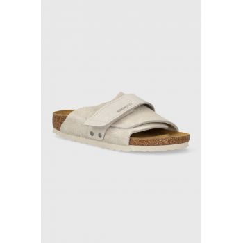 Birkenstock papuci din piele Kyoto femei, culoarea bej, 1024526