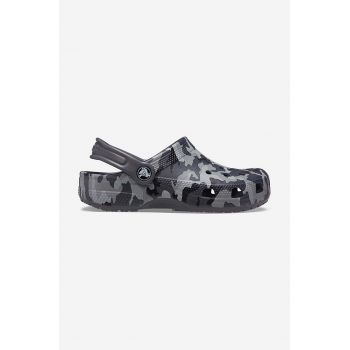 Crocs șlapi copii Como Kids Clog femei, culoarea gri 207594.BLACK-black