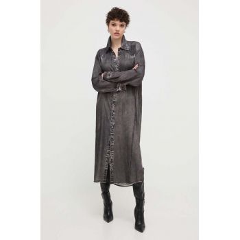 Diesel rochie D-ALTON-N1 culoarea gri, midi, oversize, A13491.0LIAM