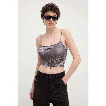 Diesel top femei, culoarea gri A12973.0QIAD