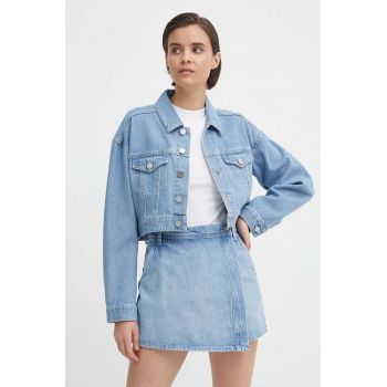 Dkny geacă din denim femei, de tranziție, oversized, D2A4CX20