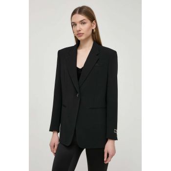 Elisabetta Franchi sacou culoarea negru, un singur rand de nasturi, neted, GI09642E2