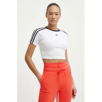 adidas Originals tricou 3-Stripes femei, culoarea alb, IP0662