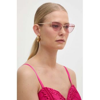 Furla ochelari de soare femei, culoarea roz, SFU715_59300Y