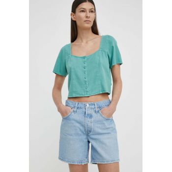 Levi's pantaloni scurti jeans femei, neted, high waist