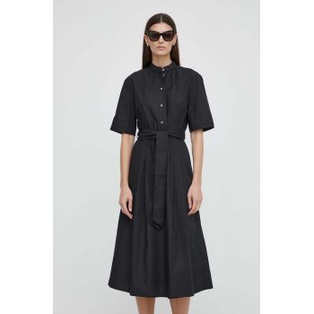 Marc O'Polo rochie culoarea negru, midi, evazati, 403104121355