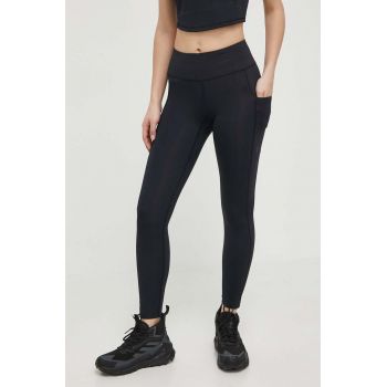 Peak Performance leggins sport Power femei, culoarea negru, neted