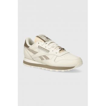 Reebok Classic sneakers din piele Classic Leather culoarea bej, 100074360