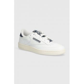 Reebok Classic sneakers din piele Club C 85 culoarea alb, 100074163