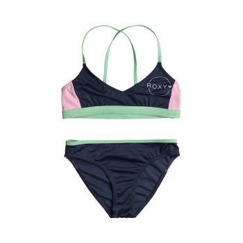 Roxy costum de baie pentru copii din două piese ILACABO ACTIVE culoarea verde