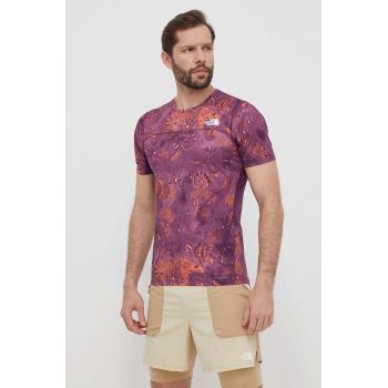 The North Face tricou sport Sunriser culoarea violet, modelator, NF0A84KNSI41