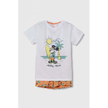 zippy pijamale de bumbac pentru copii x DIsney culoarea alb, modelator