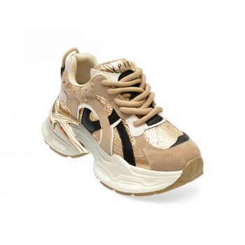 Pantofi sport EPICA aurii, 20262, din material textil