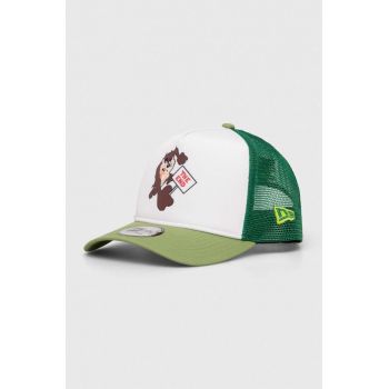 New Era sapca culoarea verde, cu imprimeu, MULTI CHARACTER