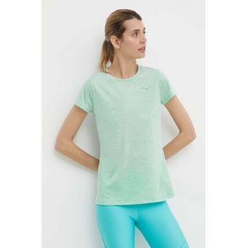 Mizuno tricou de alergare Impulse core culoarea verde ieftin