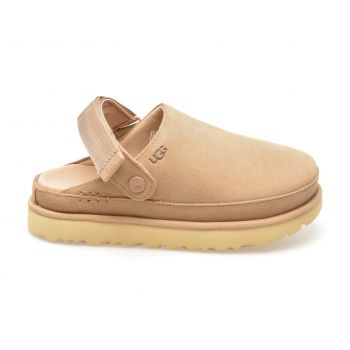 Saboti casual UGG bej, 1138252, din piele naturala