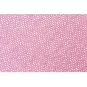 Protectie jumatate patut bebe cu roz 60 x 120 cm Inimioare