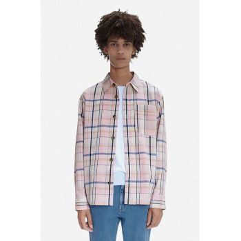 A.P.C. cămașă bărbați, cu guler clasic, regular COGBX.H02709-LIGHTBLUE