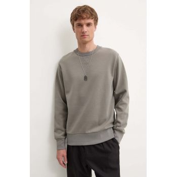 A.P.C. hanorac de bumbac Sweat Duck bărbați, culoarea gri, uni COGAW.M27771-KHAKI