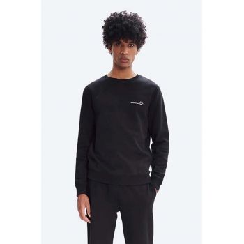 A.P.C. hanorac de bumbac Sweat Item bărbați, culoarea negru, uni COEAS.H27608-DARKNAVY