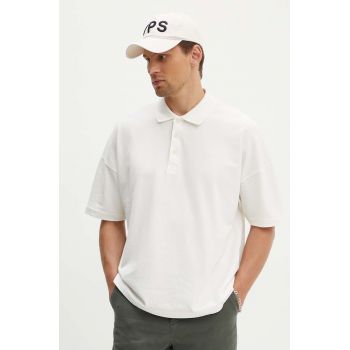 A.P.C. polo de bumbac Polo Antoine culoarea bej, uni, COGWZ.H26212.AAB