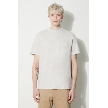 A.P.C. tricou din bumbac T-Shirt Johnny bărbați, culoarea bej, melanj, COGWU.H26321.PAA