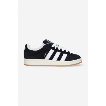 adidas Originals sneakers din piele întoarsă Campus 00S HQ8708 culoarea negru HQ8708-black