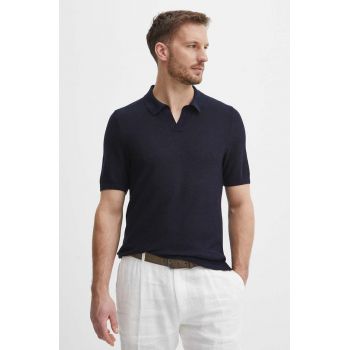 BOSS tricou polo bărbați, culoarea bleumarin, uni, 50511775