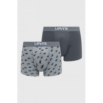 Levi's boxeri 2-pack barbati, culoarea gri