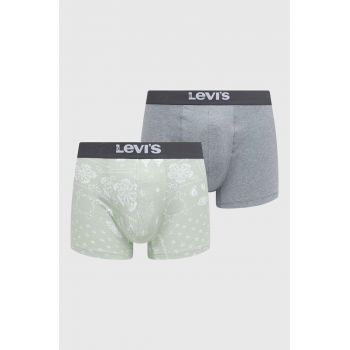 Levi's boxeri 2-pack barbati, culoarea verde