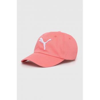 Puma șapcă de baseball din bumbac culoarea roz, cu imprimeu, 024587 24587